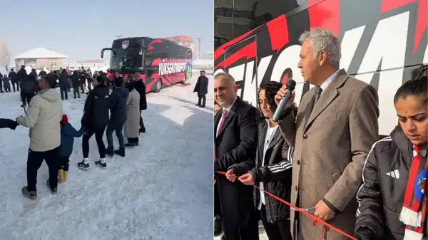 Erdoğan, Yüksekova Kadın Futbol Takımı'na otobüs hediye etti