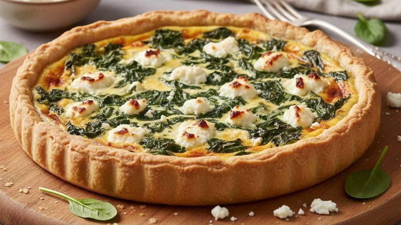 Kıtır hamuru ve enfes tadıyla mest eden lezzet: Ispanaklı tulum peynirli tart tarifi