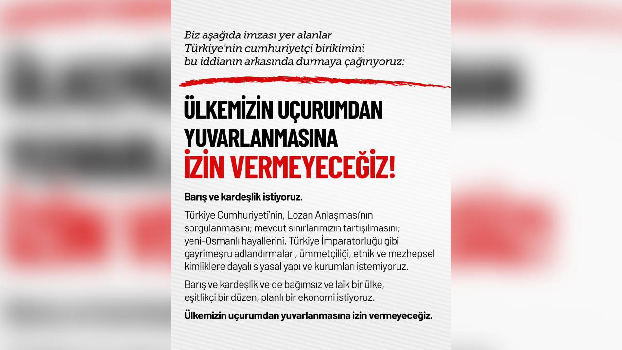 Cumhuriyetçi aydınlardan imza kampanyası: 