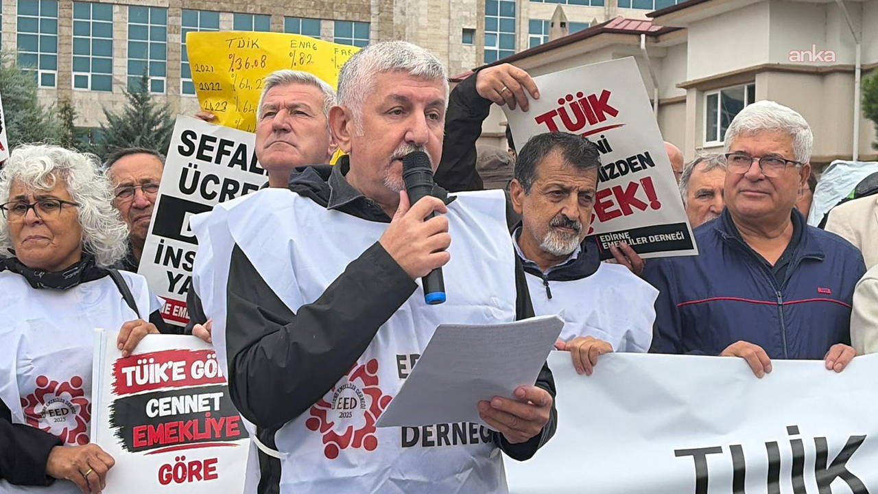 Edirne'de emekliler tek ses oldu: 'Bu ülkede gerçekler rakamlarda saklı!'