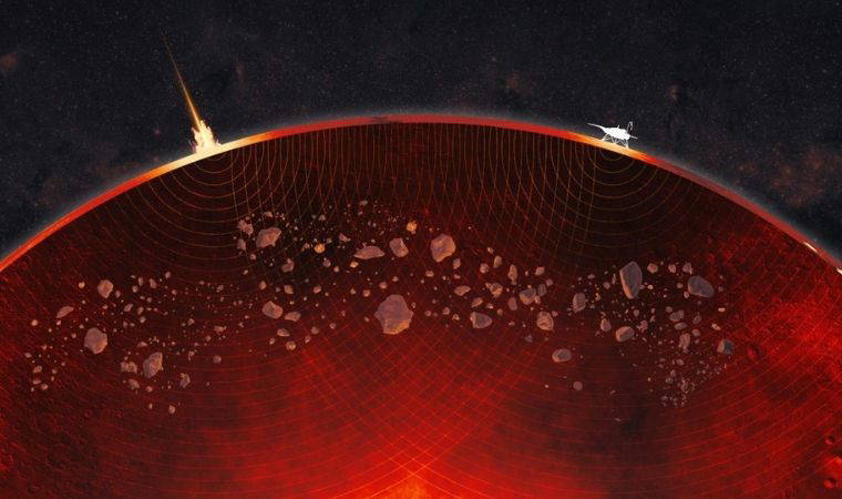 Mars'ın içindeki tuhaf şekiller antik 