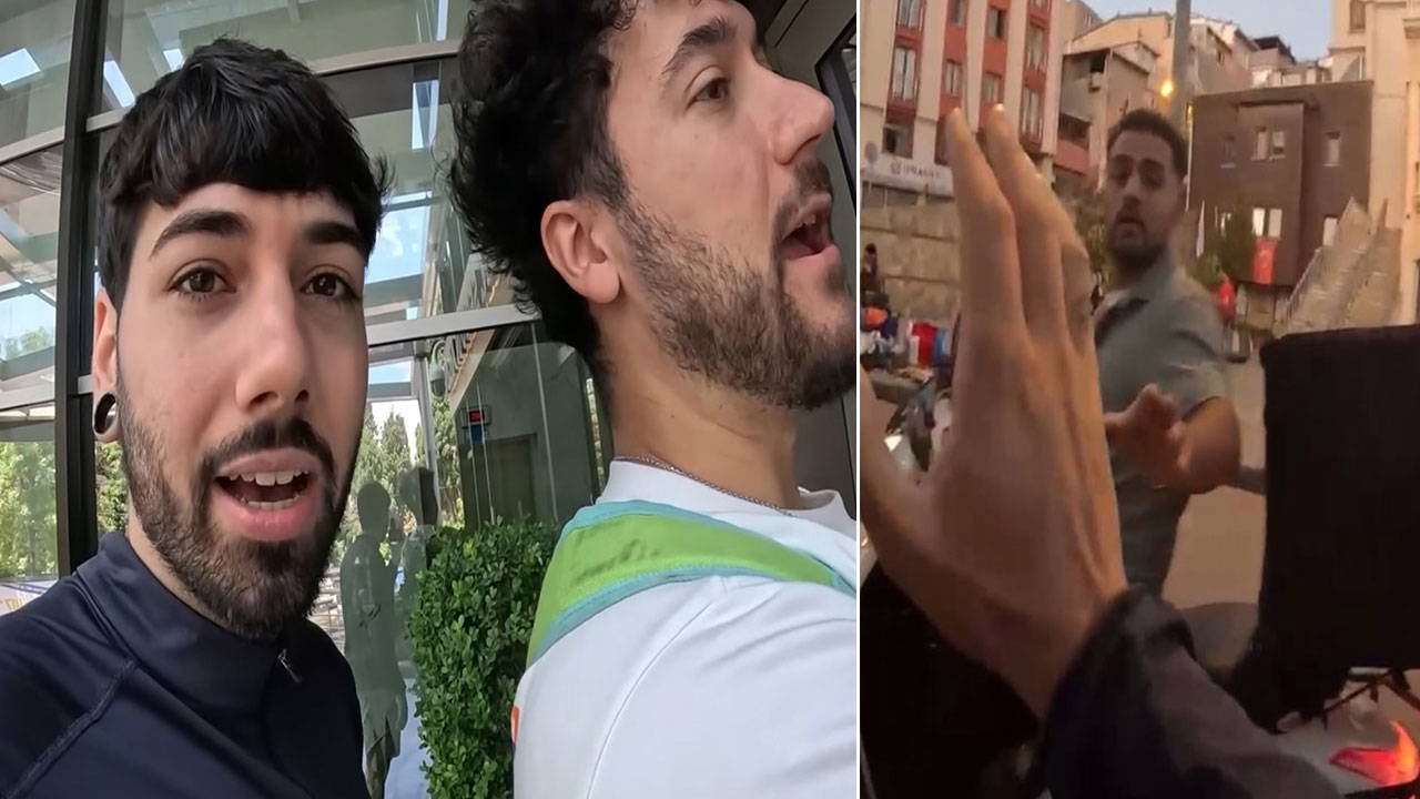 Beyoğlu'nda hareketli anlar: İspanyol Youtuber'i takip edip darbettiler!