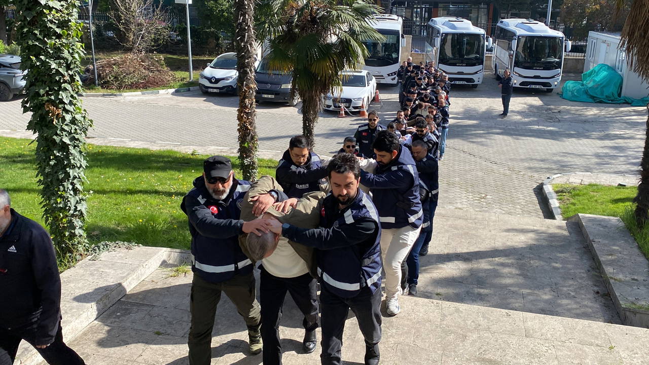 Samsun merkezli 3 ilde suç örgütü operasyonu: 25 gözaltı