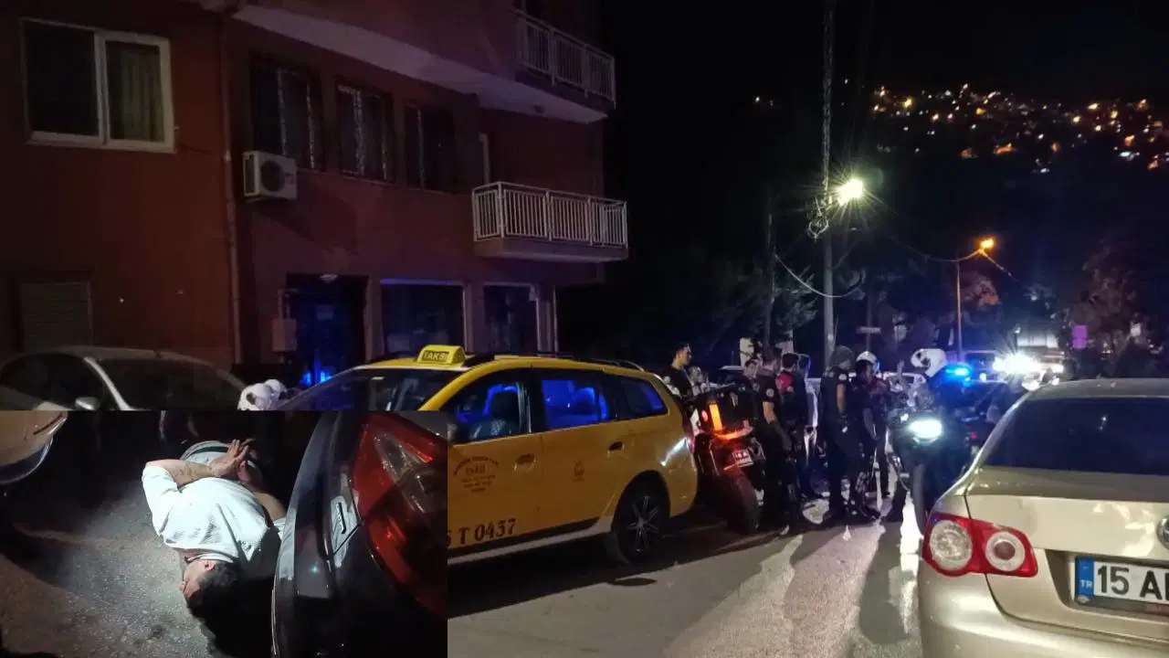 Bursa'da taksiden kurusıkı tabancayla ateş açan şüpheliye gözaltı