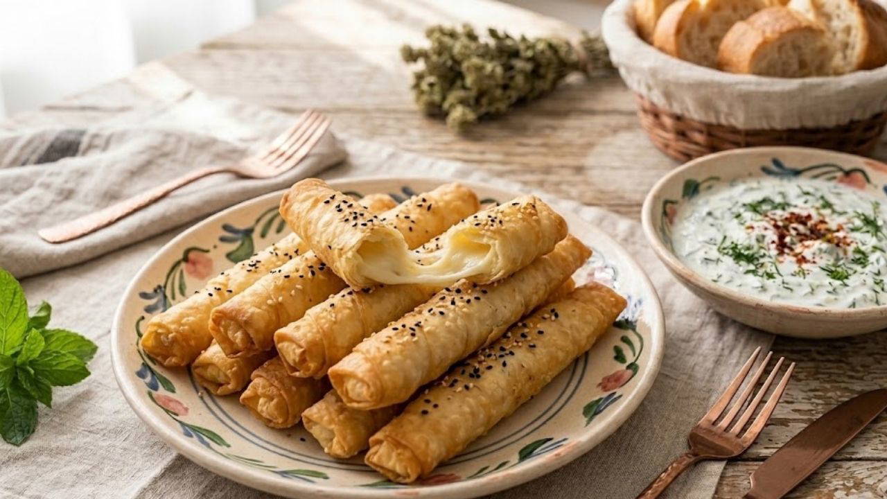 Kahvaltı sofralarına tat katan çıtır lezzet: Patatesli kaşarlı rulo börek tarifi