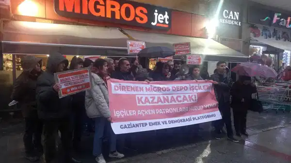 Gaziantep Emek ve Demokrasi Platformu'ndan Migros depo işçilerine destek açıklaması