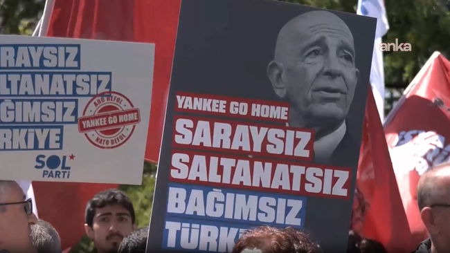 SOL Parti'den ABD Büyükelçiliği önünde protesto