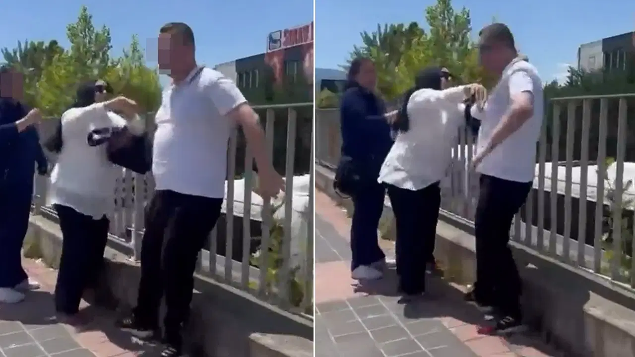 Bursa'da erkek şiddeti... Kadının yardımına bir başka kadın koştu: O anlar kamerada