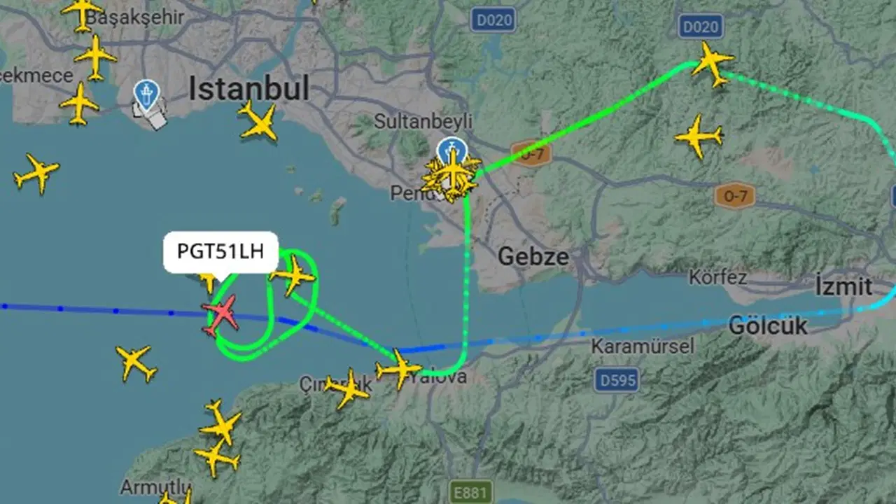 İstanbul’da fırtına: Uçaklar havada tur atmak zorunda kaldı