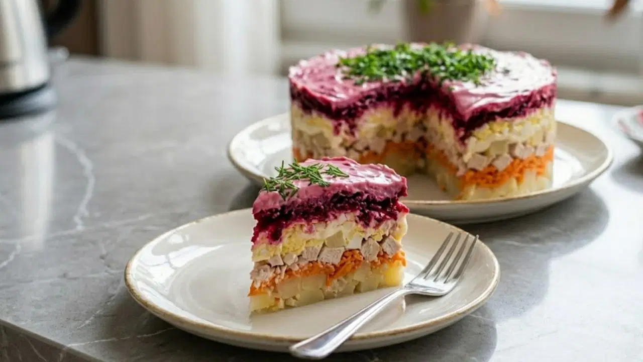 Kat kat lezzet şöleni: Şuba salatası tarifi