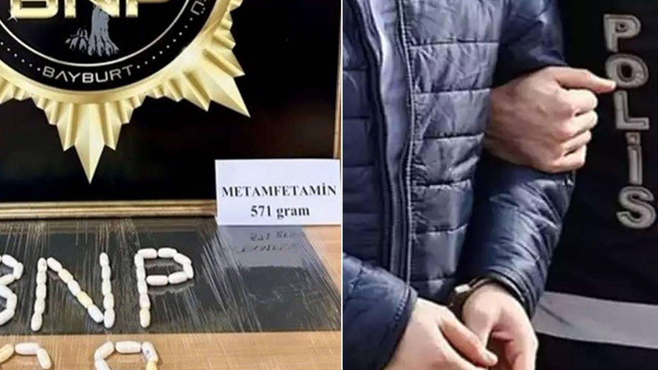 Bayburt’ta uyuşturucu operasyonu: Mide ve bağırsağında 571 gram metamfetamin çıktı