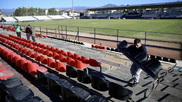 Fethiye İlçe Stadı'nda Galatasaray maçı hazırlığı