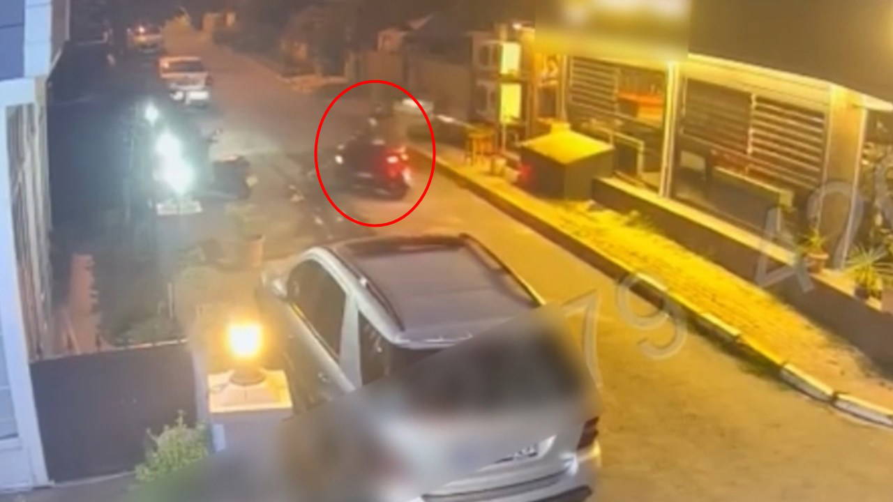 Motosikletten 'haraç kurşunu' kamerada!