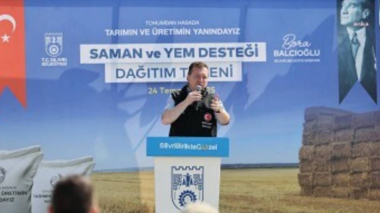 Silivri Belediyesi’nden hayvan üreticisine yem