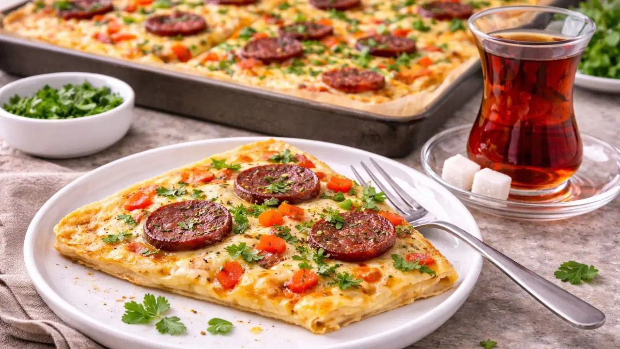 Sahura 15 dakikada hazırlayabileceğiniz pratik ve doyurucu lezzet: Fırında krep pizza tarifi