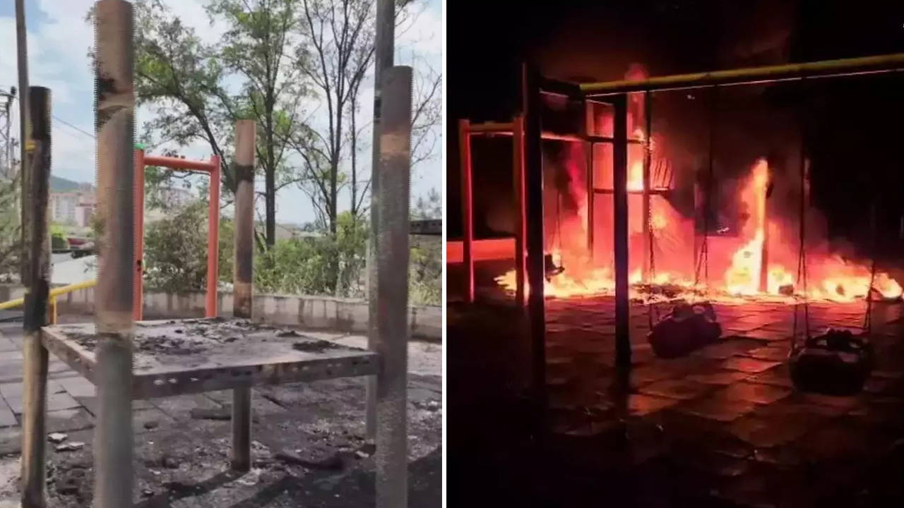 Çocuk parkını yaktılar! Amasya'da 4 şüpheli gözaltında