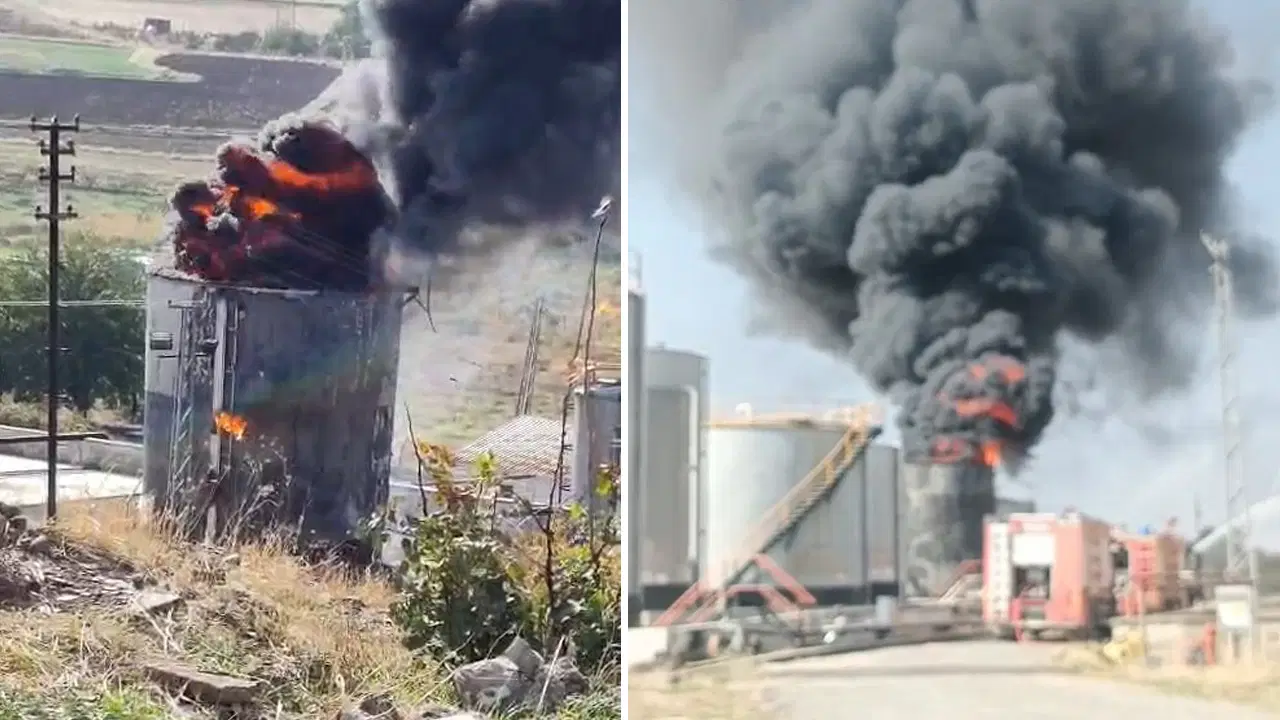 Siirt'te petrol kampında korkutan yangın: Ekipler müdahale etti