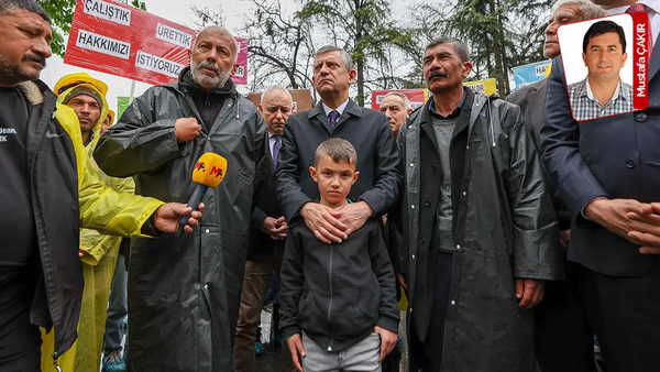 Doruk Madencilik işçilerinin eylemleri Ankara’da devam ediyor: Yağmur altında hak arayışı
