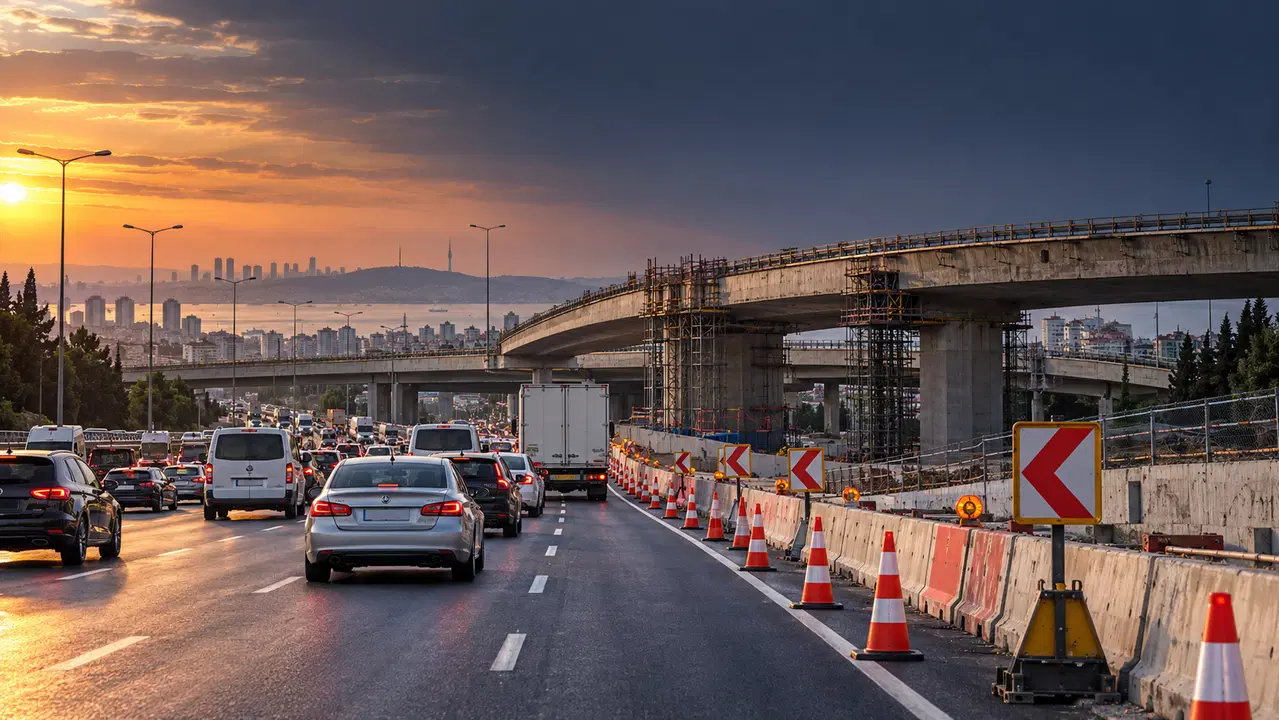 İstanbul'da 50 gün sürecek trafik düzenlemesi: D-100'de şerit daraltılacak