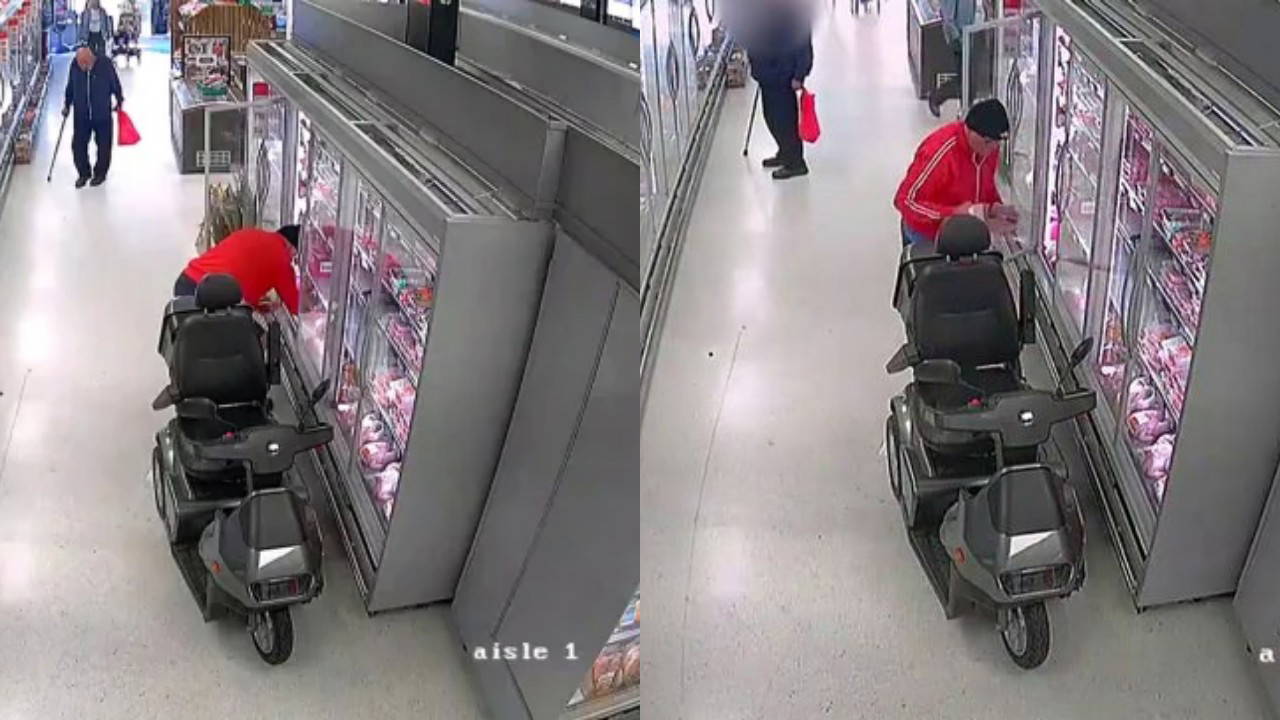 Elektrikli scooter ile marketten et çaldı