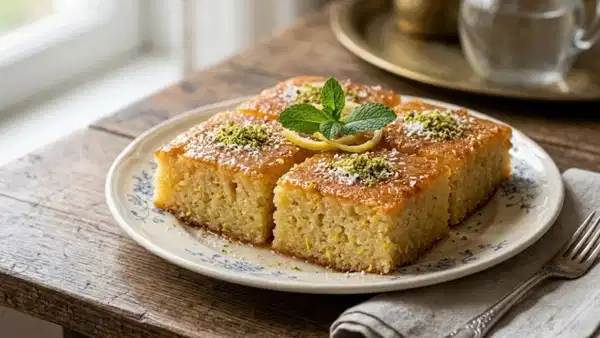 Şerbetli tatlı sevenlere ferah bir lezzet: Limonlu revani tarifi