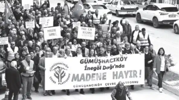 MAPEG’in düzenlediği ihalelere karşı çıkan Gümüşhacıköylüler miting düzenledi: Sesimizi yükseltelim