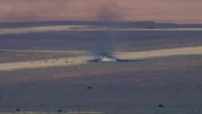 ABD'ye ait bombardıman uçağı düştü