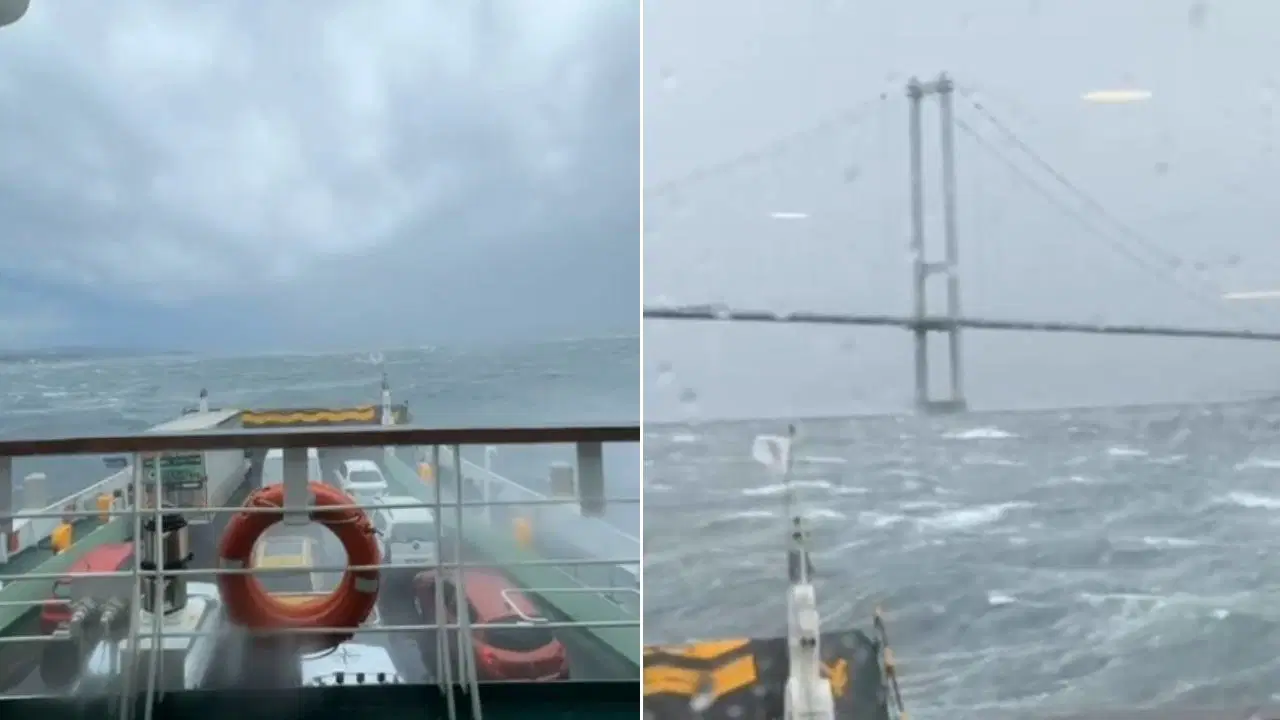 Feribot fırtınada sürüklendi... Yolcular denizin ortasında mahsur kaldı!