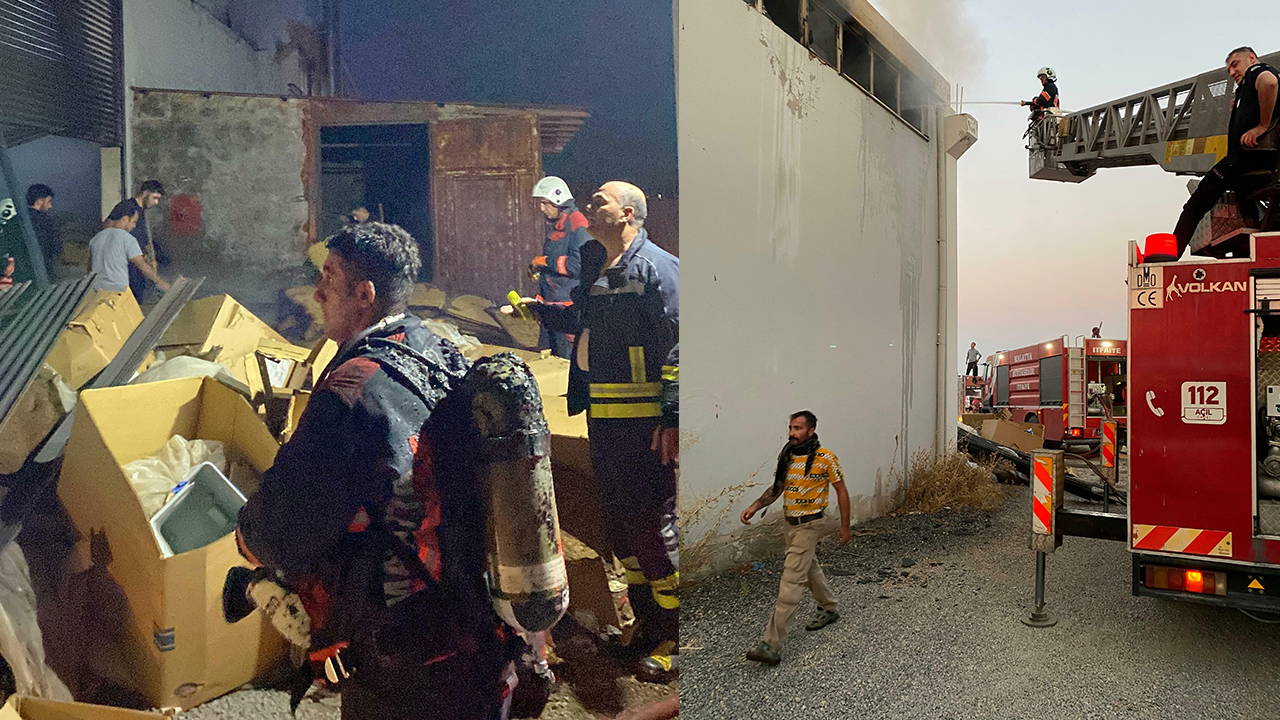 Malatya'da tütün deposunda korkutan yangın: Sabaha karşı kontrol altına alındı!