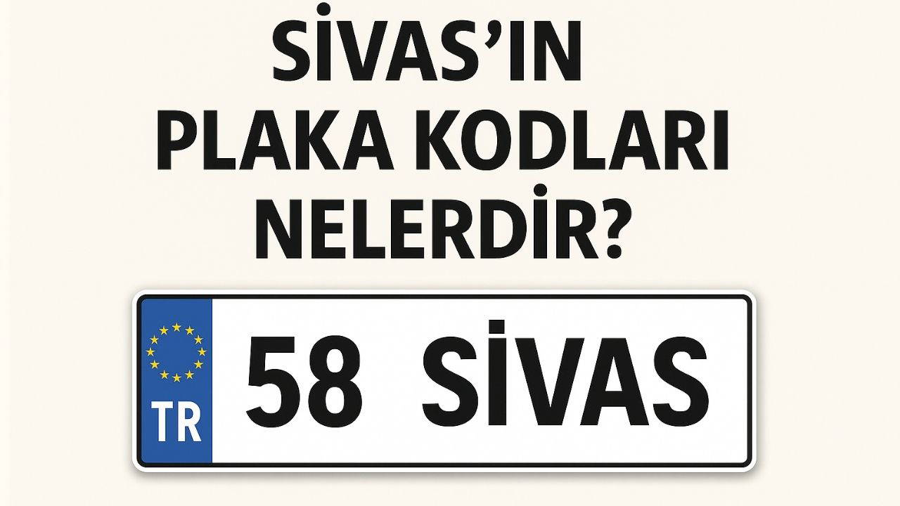 Sivas'ın plaka kodu ne? Sivas'ın plaka numarası kaç? Sivas ve ilçelerinin plaka harfleri...