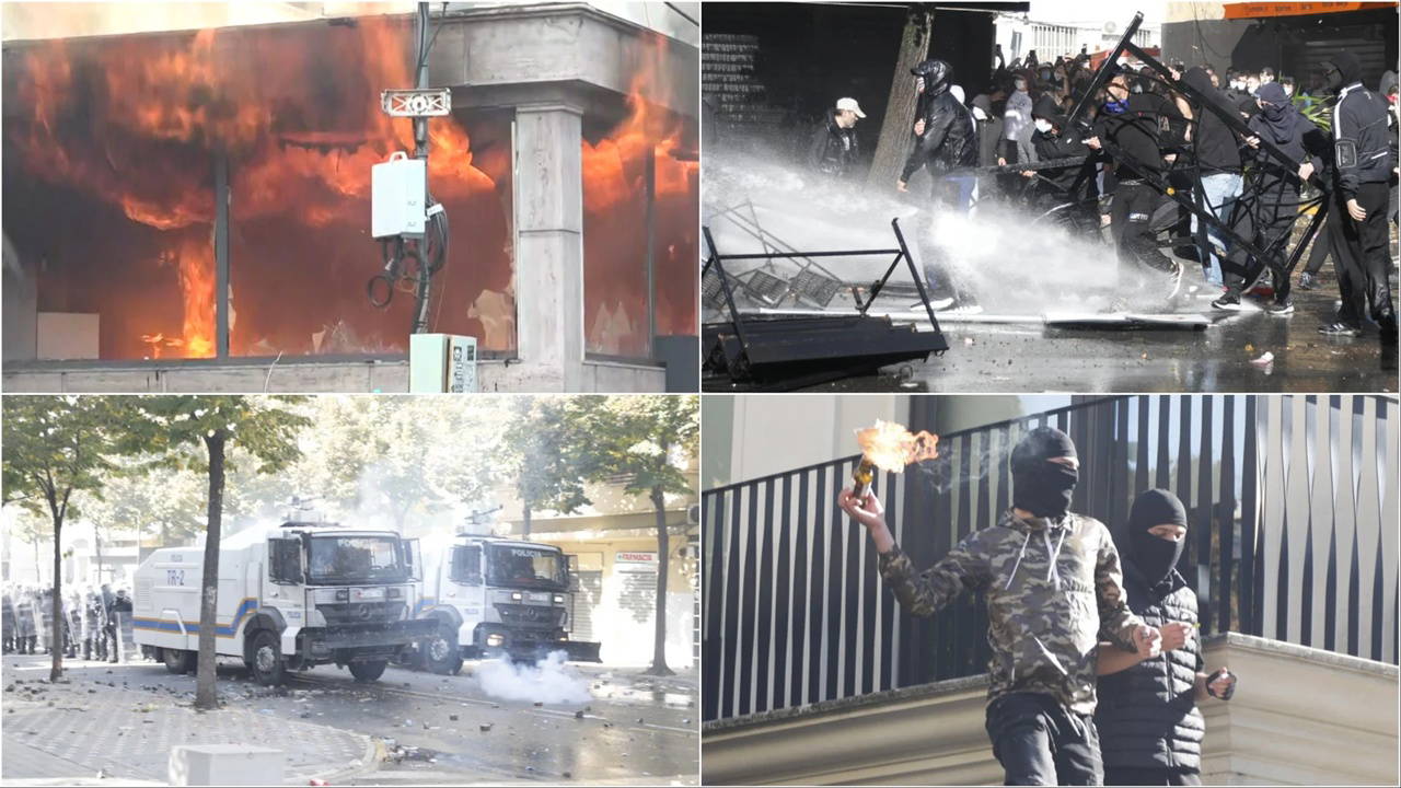 Arnavutluk’ta öğrenci protestoları: Eğitim Bakanlığı binasını ateşe verdiler