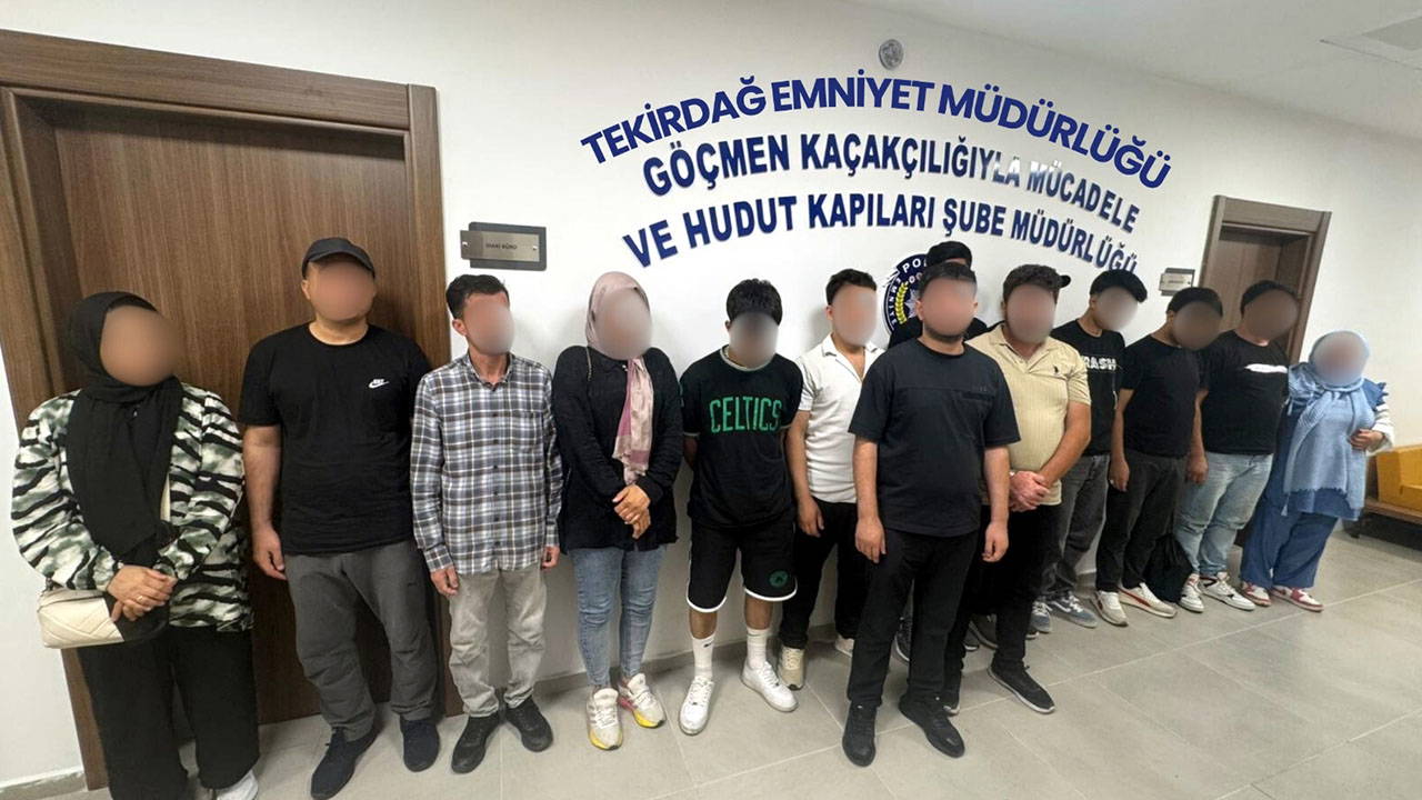 Tekirdağ'da 19 kaçak göçmen yakalandı
