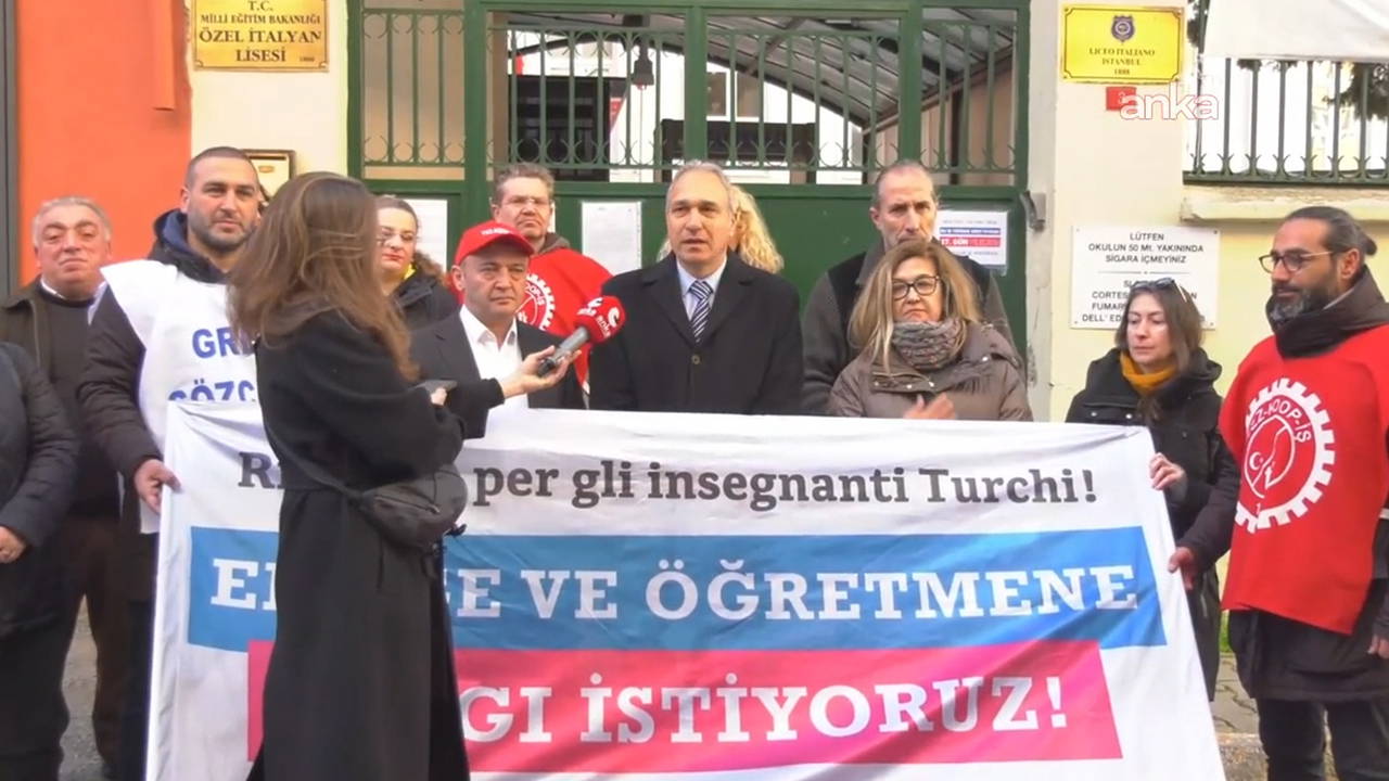 CHP'li Özçağdaş'tan, Özel İtalyan Lisesi'nde grev yapan öğretmenlere destek: 'Öğretmenlerin gördüğü zulme sessiz kalmayacağız!'