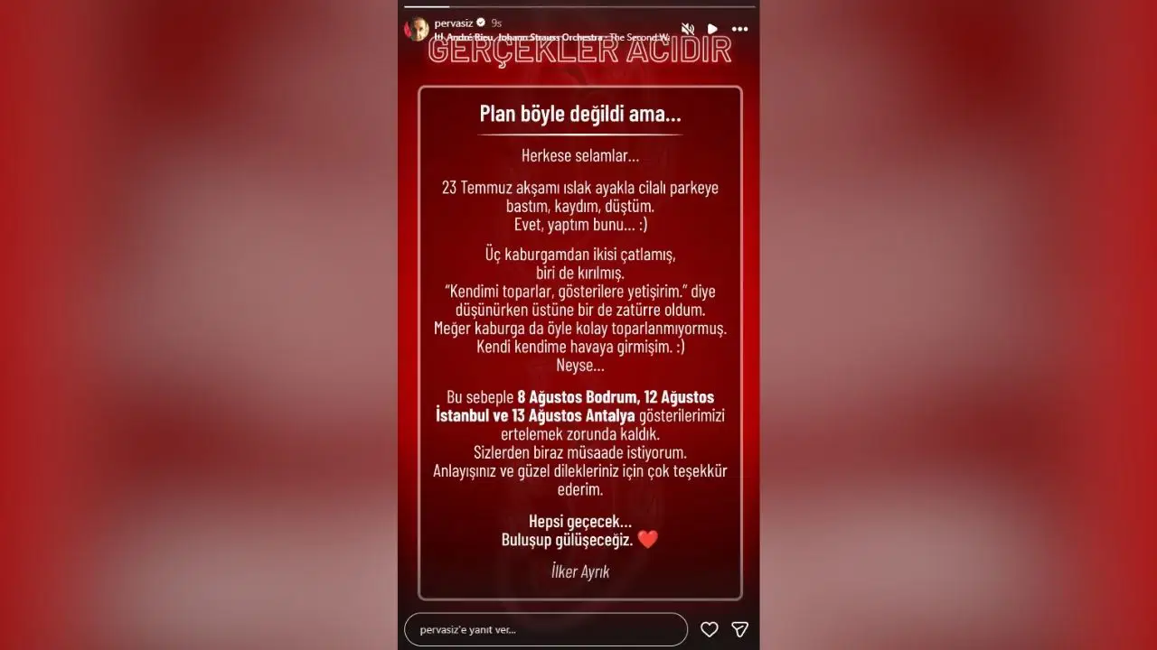 İlker Ayrık gösterilerini iptal etti: Nedenini takipçileri ile paylaştı