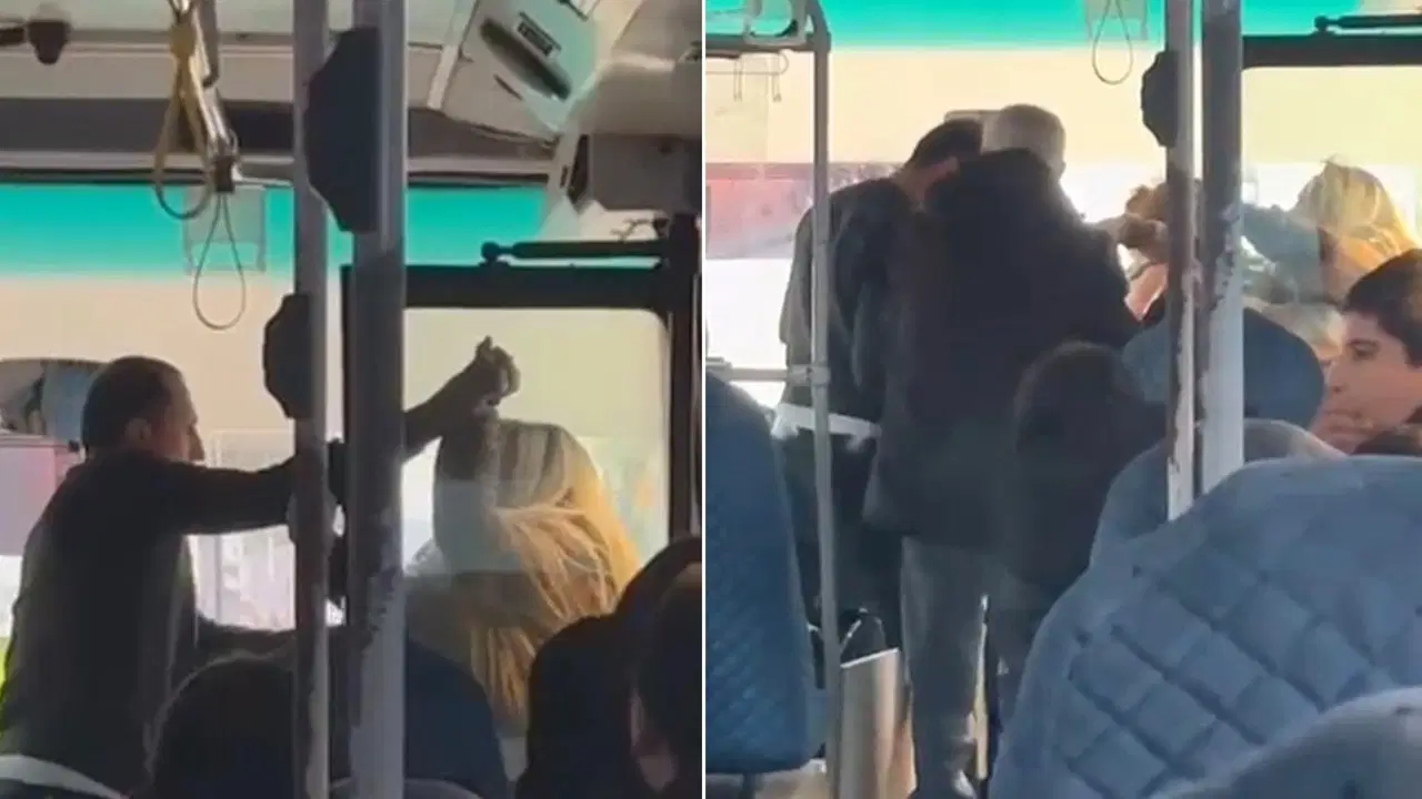 Otobüste kavga: Şoför ve yolcu birbirine girdi!