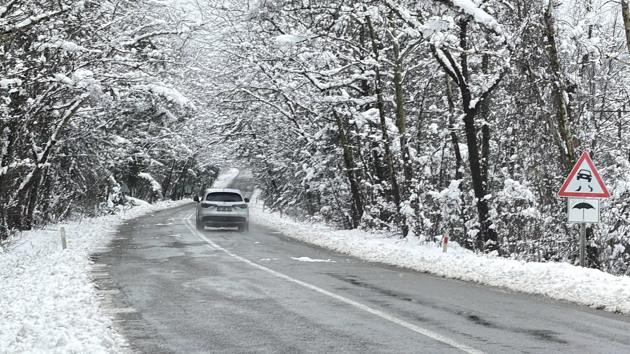 Dünyadaki benzerlerini aratmıyor! 'Ağaç tünel yol'da büyüleyen kar manzaraları...