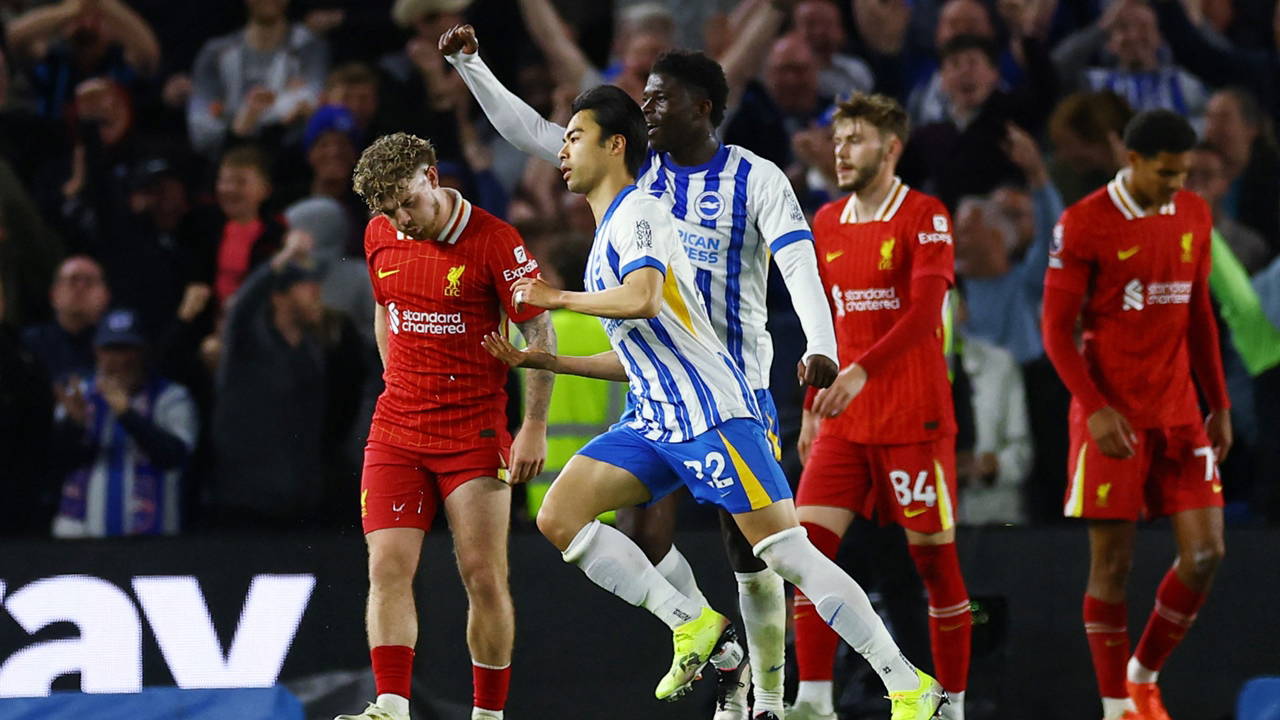 Brighton, şampiyon Liverpool'u devirdi!