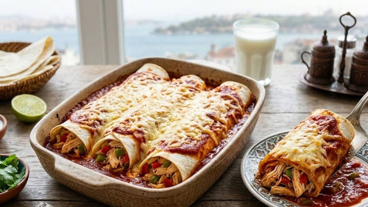 İftar sofralarını şenlendiren lezzet: Fırında tavuklu enchilada tarifi