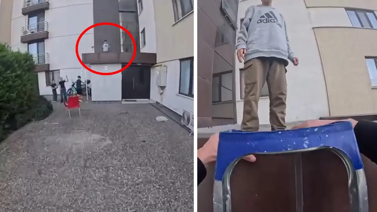 Önce siparişini teslim etti, sonra damda kalan çocuğu kurtardı