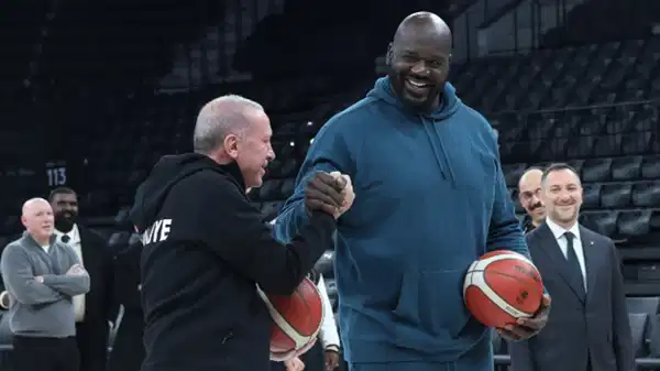 Erdoğan Shaquille O'Neal'la buluştu