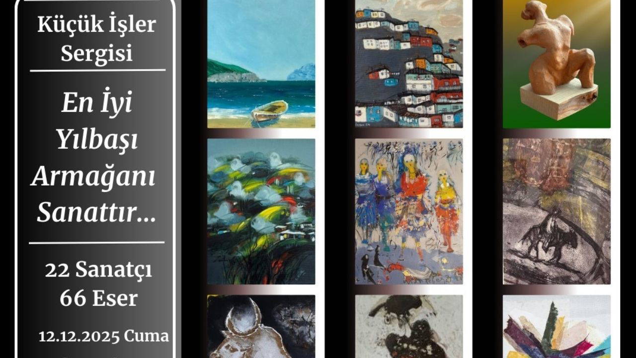 Cumhuriyet Sanat Galerisi, ‘Küçük İşler Resim Sergisi’ düzenliyor: 22 sanatçının 66 eseri sergilenecek