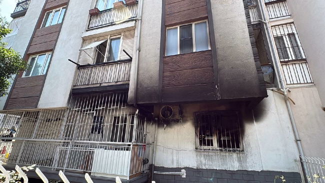 5 katlı apartmanda önce patlama, sonra yangın