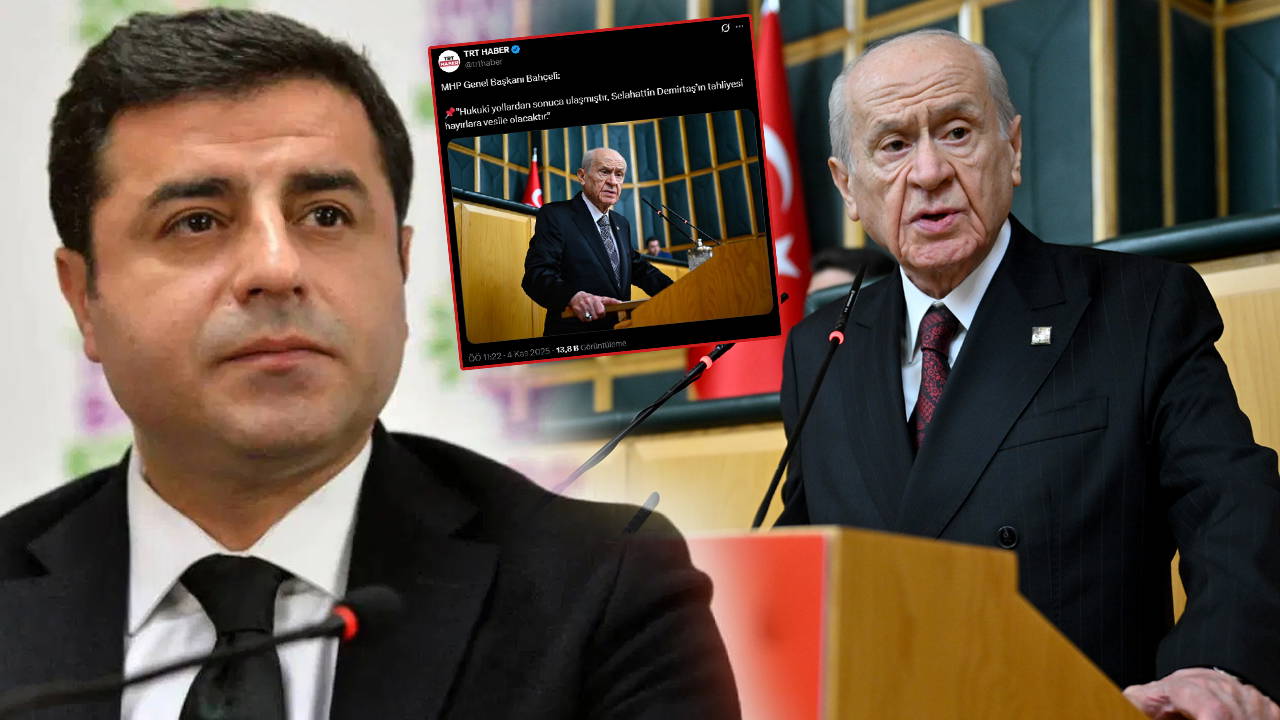 TRT de topa girdi, Bahçeli'nin 'Demirtaş' çağrısını paylaştı