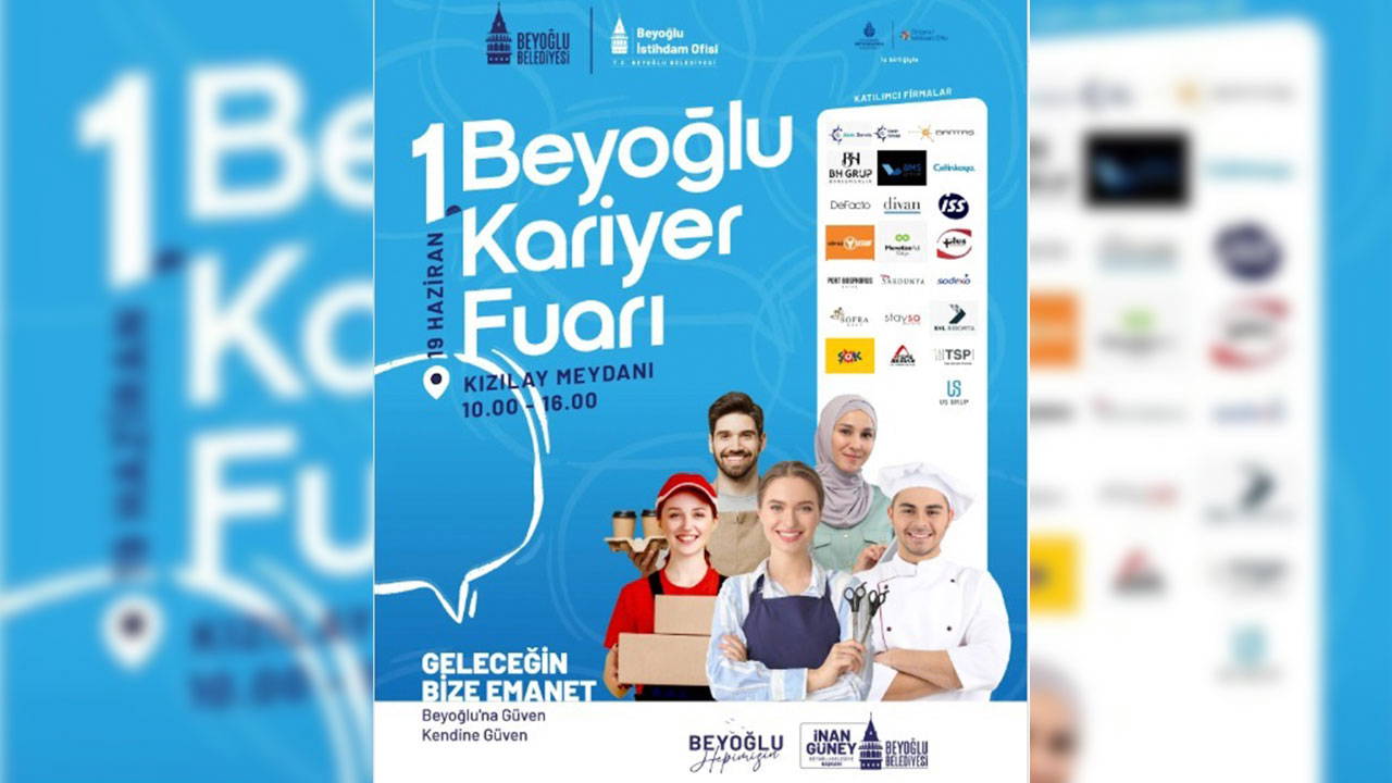 İnan Güney başkanlığındaki Beyoğlu Belediyesi 393 kişiye iş kapısı açıyor: 24 firma Kariyer Fuarı’nda buluşuyor