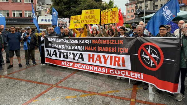 Erdoğan'ın memleketinde NATO protestosu: 'Türkiye’ye verilen görev Amerika’nın çıkarları doğrultusunda hareket etmek'