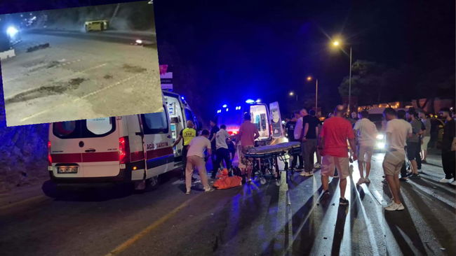 Bodrum'daki kaza iş yerinin kamerasına yansıdı