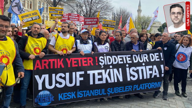 'Öğretmen düşmanı Yusuf Tekin istifa'