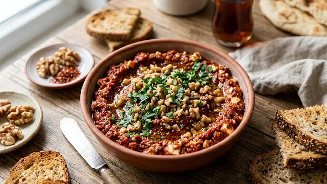Ekmek üstü lezzetlerin yeni favorisi: Cevizli peynirli biber ezme tarifi