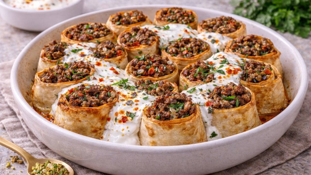 Misafir sofralarının yıldızı: Lavaş ekmeğinden kıymalı saray sarması tarifi