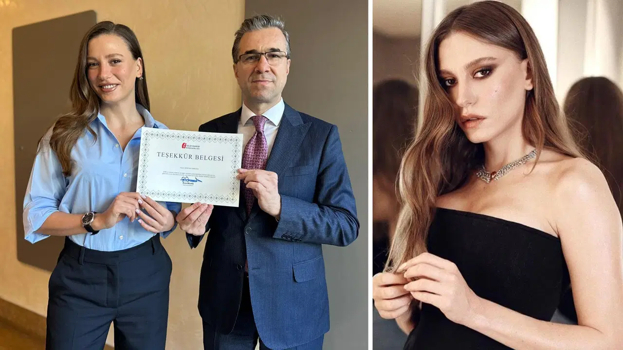 İstanbul Defterdarlığı'ndan Serenay Sarıkaya'ya 'teşekkür' belgesi